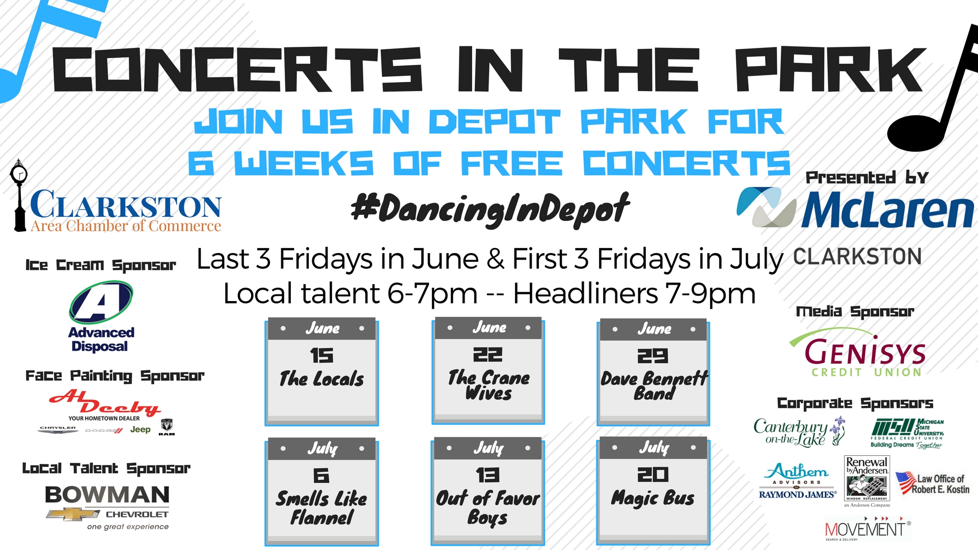 Concerts In The Park Clarkston Area Chamber of Commerce